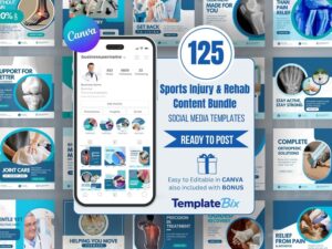 Orthopedic Social Media Templates Bundle | Sports Injury Canva Posts | Athlete Care Content | Doctor Content Kit | Orthopedic Marketing Post